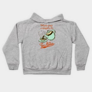 Warm your crumpets, it's Tea Time! Kids Hoodie